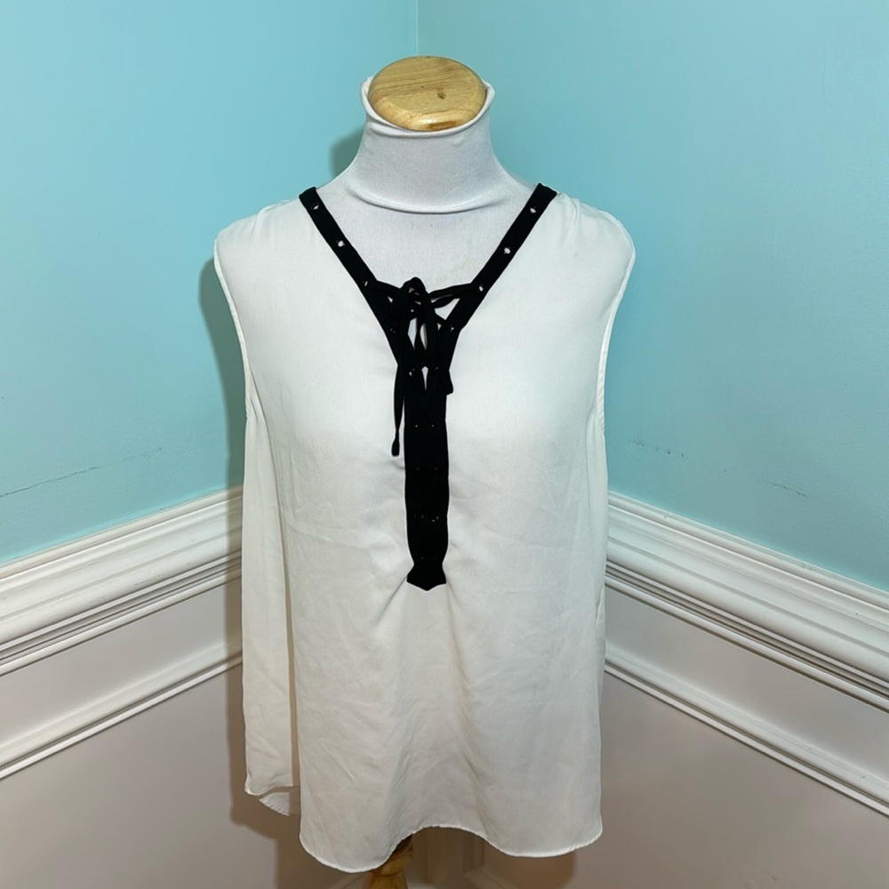 INC Black & White Top